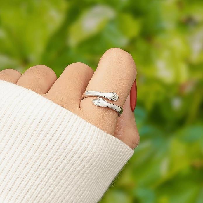 Hug Ring for Daughter/Granddaughter Valentine’s Day Gift – “I Will Always Love You” (No Ring Box) HNJZ0010