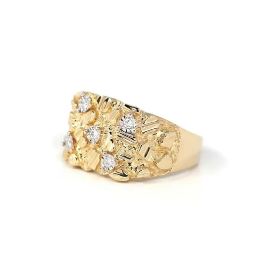 14k Gold Plated Nugget Ring HNJZ0018