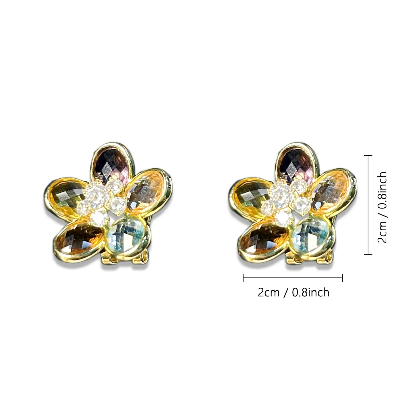 Elegant Floral Gemstone Earrings for Women, Non Tarnish Everyday Jewelry, Daily Wear, Trendy Gift for Her, Luxury Fashion, Holiday Haul Deals, Spring Jewelry, Mother’s Day Gift, Spring Glow Up HNEH0059