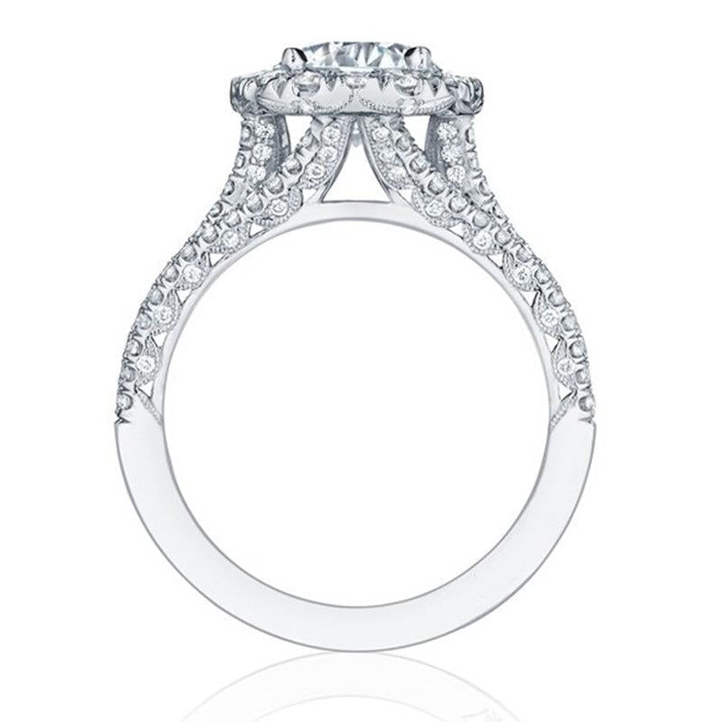 Full Pavé Ring, Three-Row Design, Elegant Jewelry for Women Statement Piece Sparkling Stones Premium Material HNJZ0017