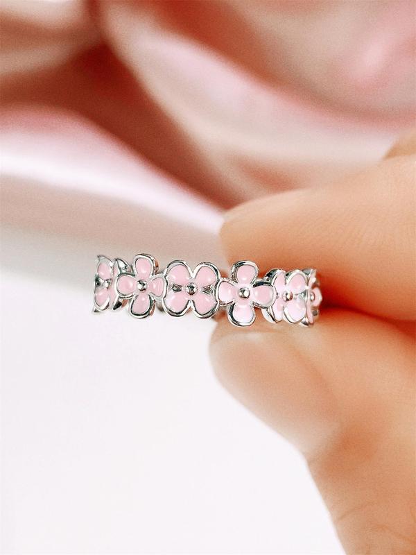 Mother's Day Gift Fashion Flower Design Cuff Ring, Unique Rings for Women, Elegant Women's Accessories for Wedding & Engagement, Casual Matching Jewelry for Party, Daily Clothing, Statement Ring HNJZ0020