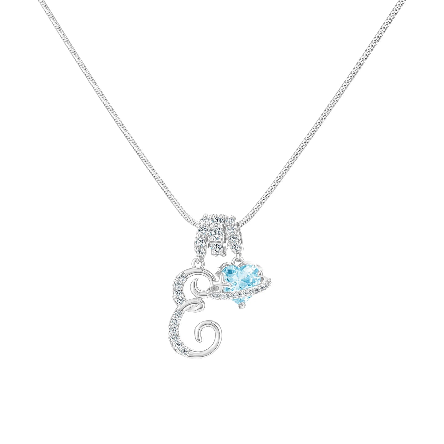 Art-designed personalized name letter necklace, free of allergenic ingredients, with adjustable size. It is an excellent Valentine's Day gift for women and girls HNXL0009