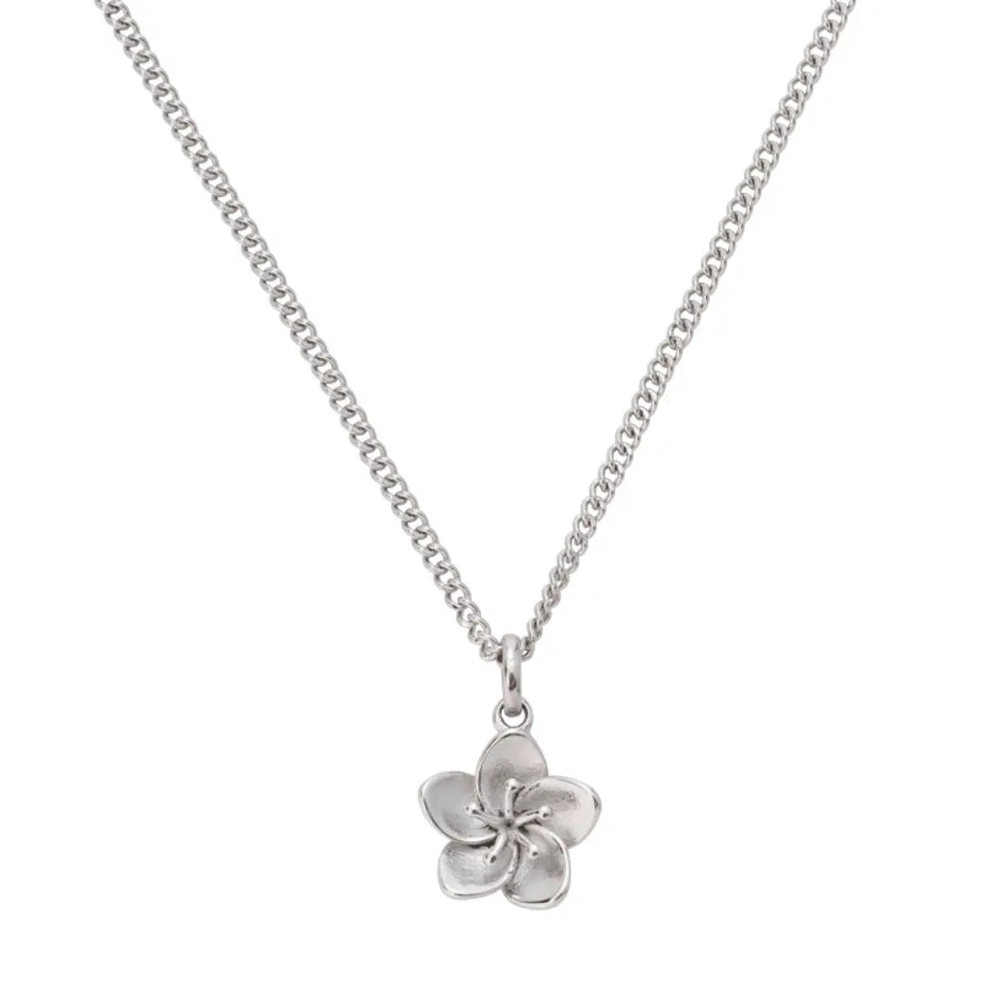 Gold or Silver Plated Women's Hypoallergenic Hibiscus Necklace HNXL0020