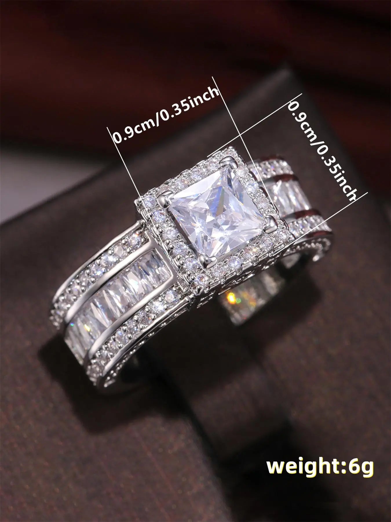 Elegant Artificial Zircon Decorated Ring, Cubic Zirconia Rings, Fashion Accessories for Women, Trendy All-match & Exquisite Jewelry for Birthday Gift HNJZ0052