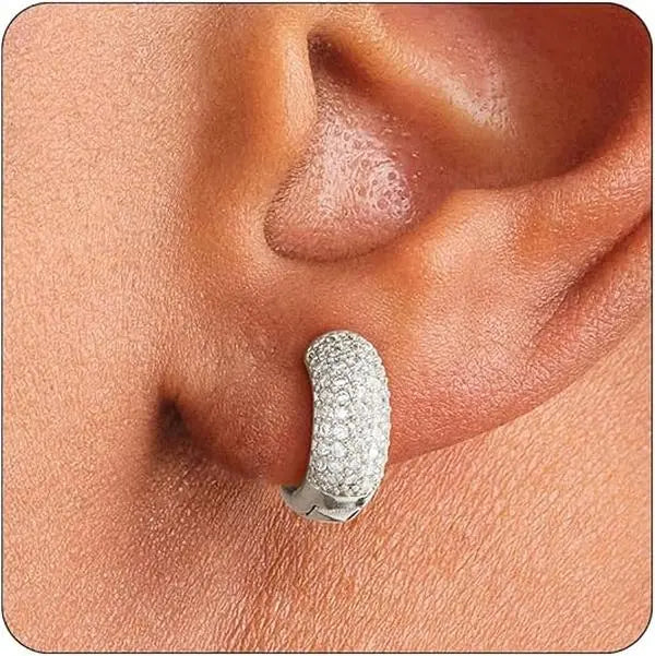 Gold Hoop Earrings for Big Ear Men Cartilage Huggie Simple Lightweight Valentine's Day Gift HNEH0005