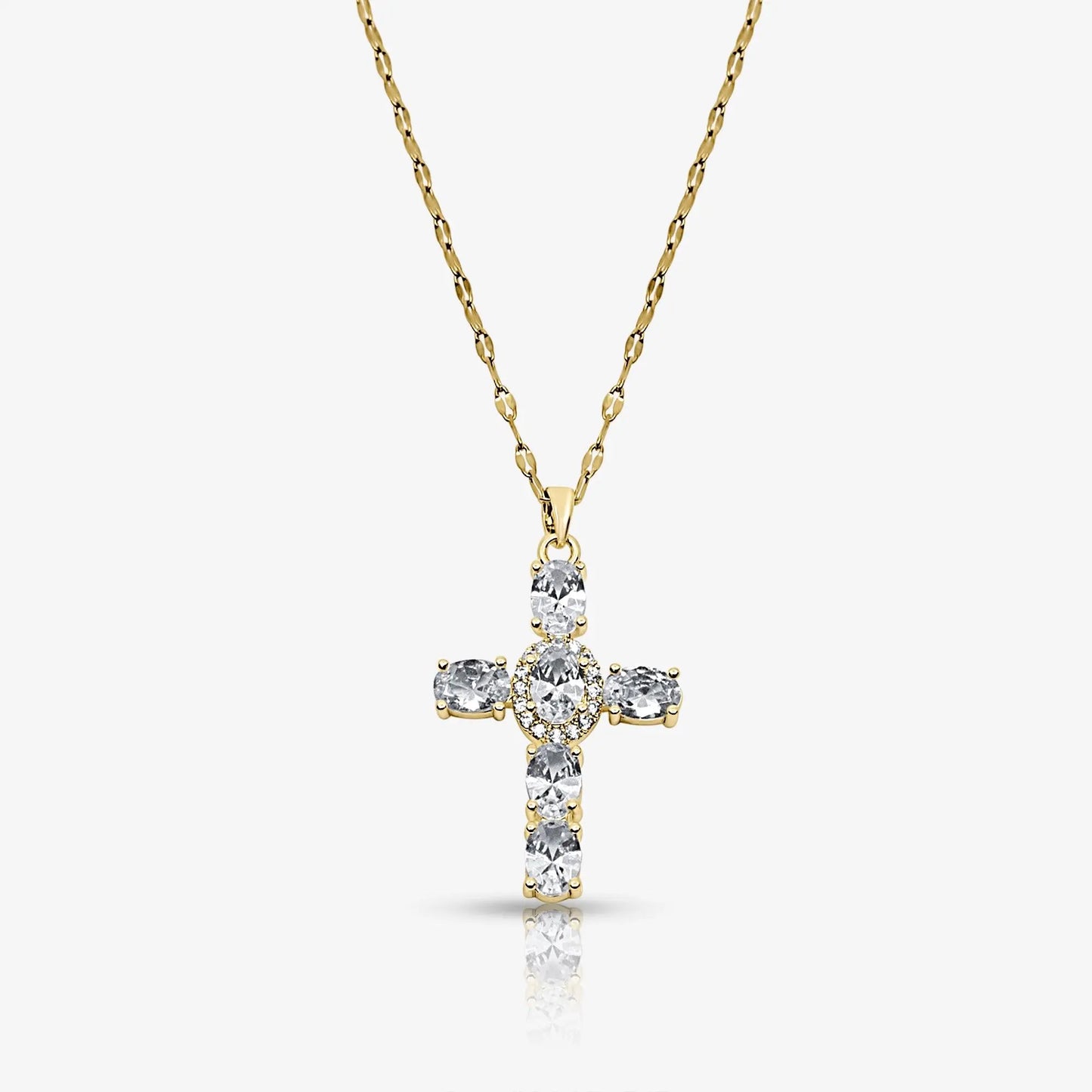 Women's Heavenly Glow Cross Necklace, Fashion Costume Jewelry, Mothers Day Gift Ideas, Accessories for Women HNXL0010