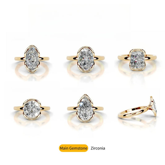 Geometric Rings 5A Cubic Zirconia Sparkling and Charming Simple Design, High Quality Copper, Perfect for Daily Wear and Women’s Gift Selection HNJZ0054
