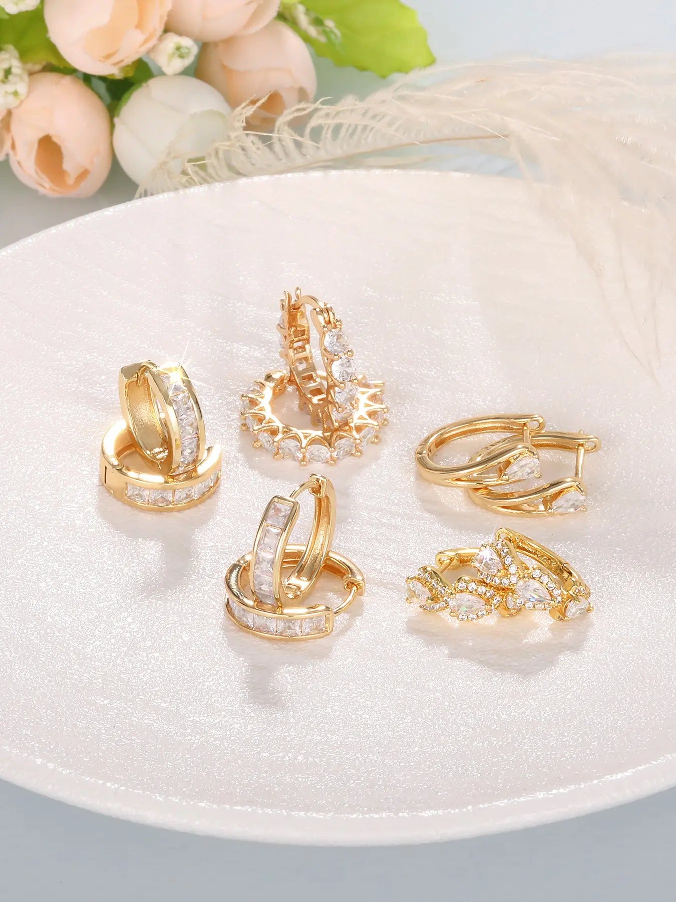 Women's Elegant Butterfly & Heart Design Hoop Earrings, Fashionable Exquisite Hoop Earrings, Trendy All-match Jewelry as Gift for Daily & Party Decor, Heart Shaped Earrings HNEH0021