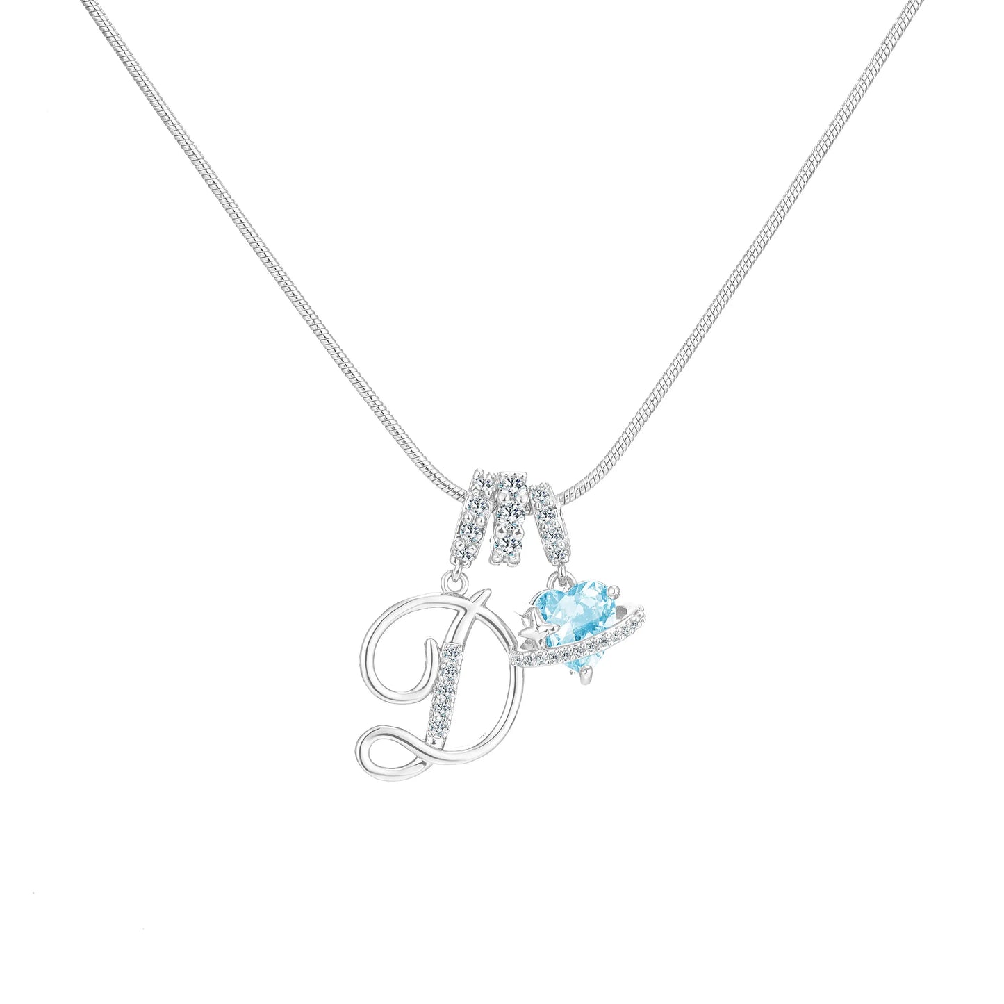 Art-designed personalized name letter necklace, free of allergenic ingredients, with adjustable size. It is an excellent Valentine's Day gift for women and girls HNXL0009