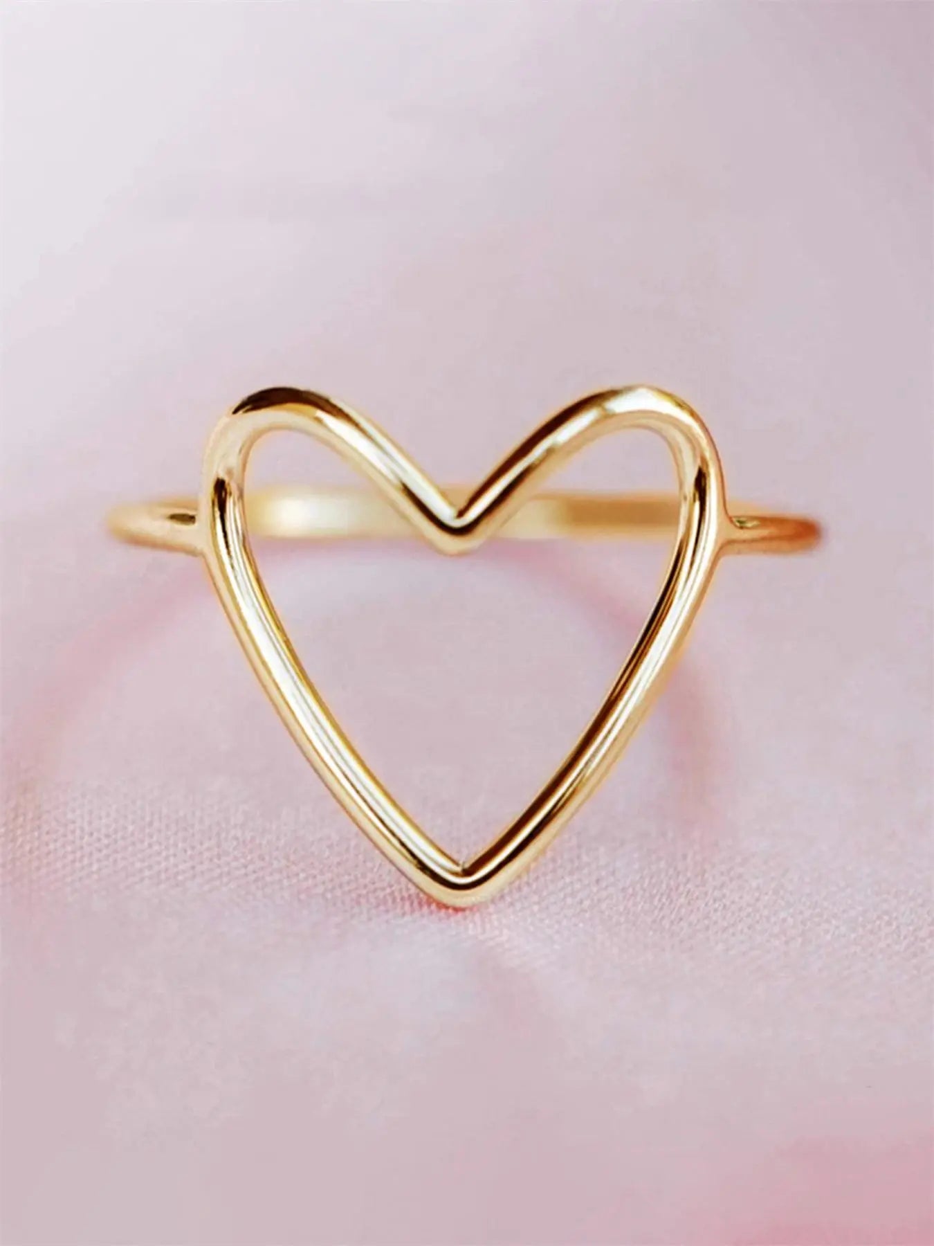 Mother's Day Gift Heart Design Ring, Fashion Heart Rings, Fashion Accessories for Women & Girls, Trendy All-match & Exquisite Jewelry for Birthday Gift HNJZ0051