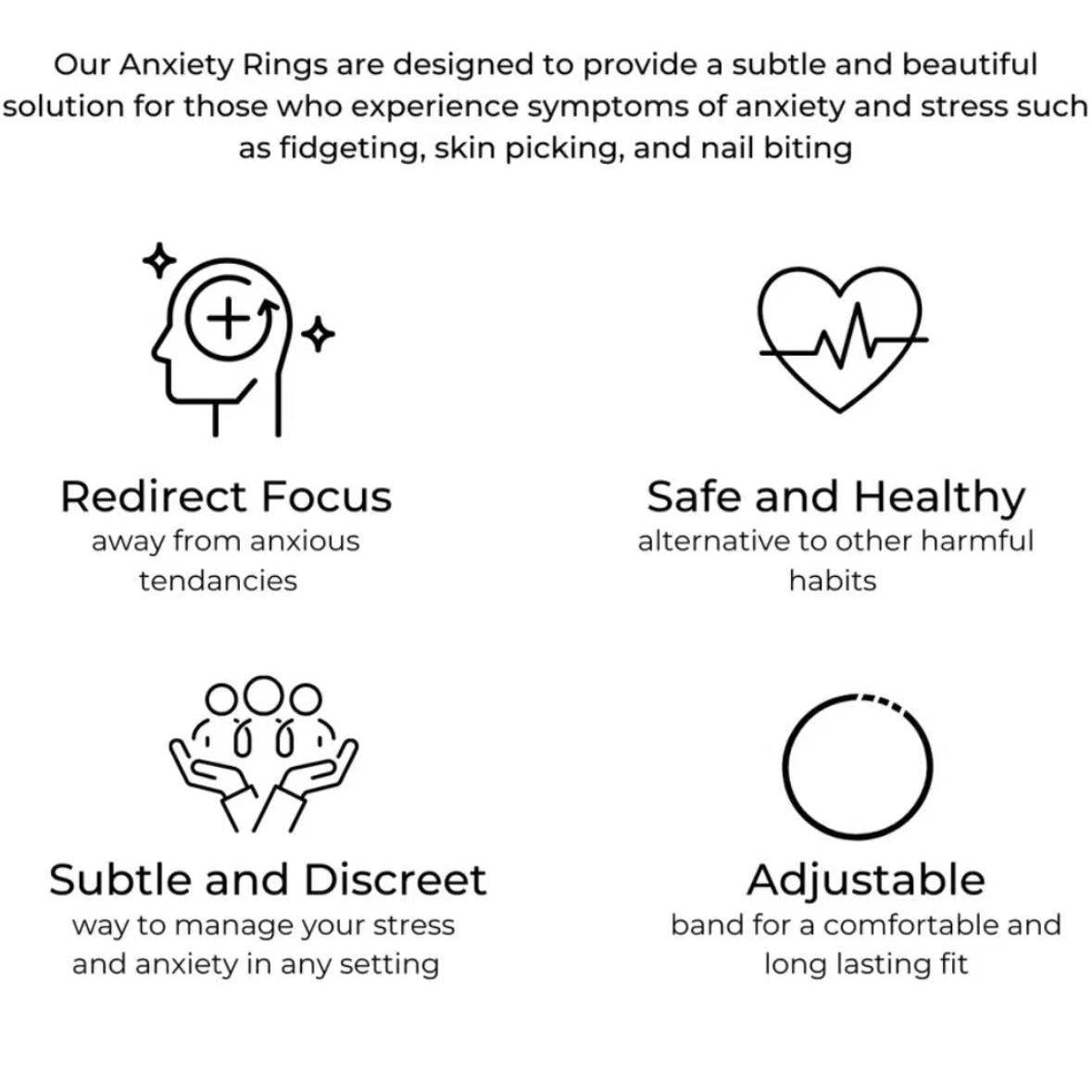 Worry Ring  Spinner Worry Rings-Fidget Ringsfidget ring spinner ring HNJZ0033