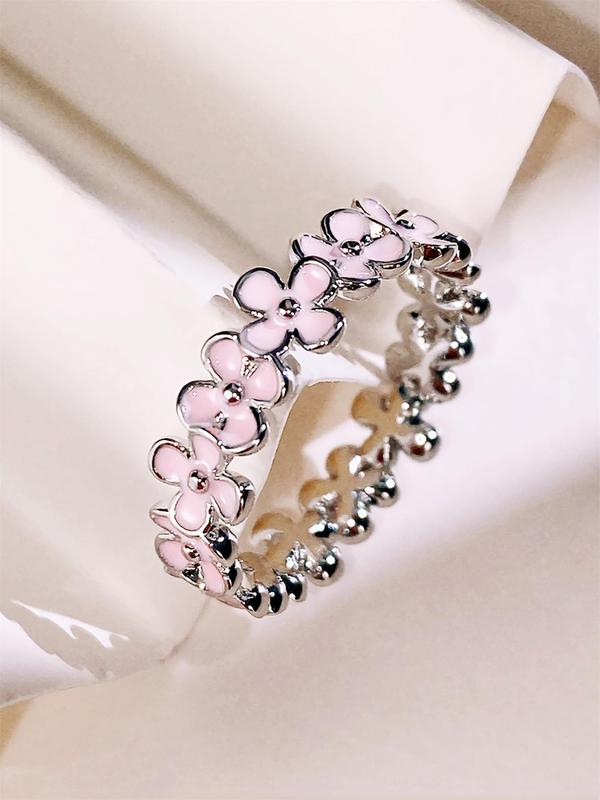 Mother's Day Gift Fashion Flower Design Cuff Ring, Unique Rings for Women, Elegant Women's Accessories for Wedding & Engagement, Casual Matching Jewelry for Party, Daily Clothing, Statement Ring HNJZ0020