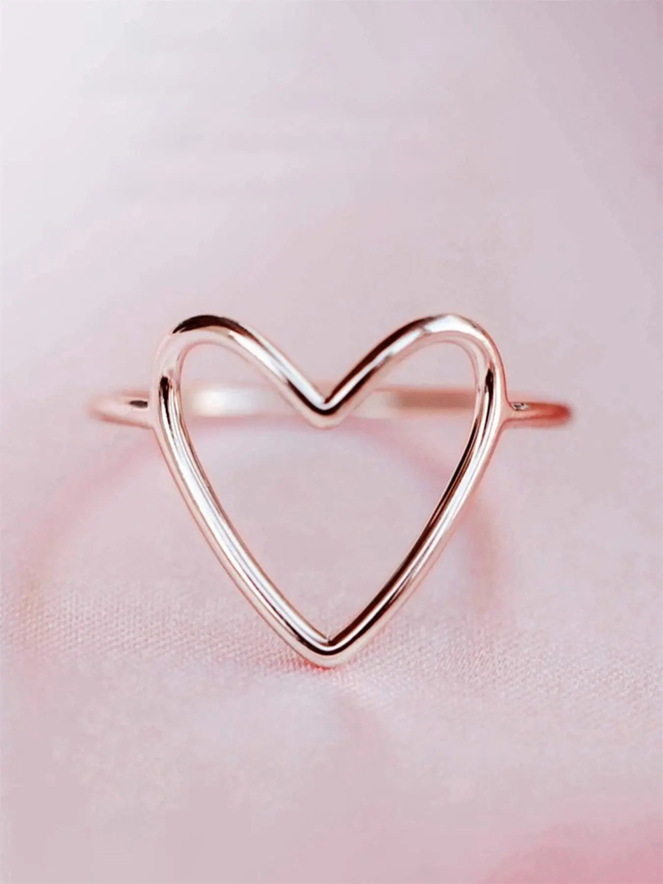 Mother's Day Gift Heart Design Ring, Fashion Heart Rings, Fashion Accessories for Women & Girls, Trendy All-match & Exquisite Jewelry for Birthday Gift HNJZ0051