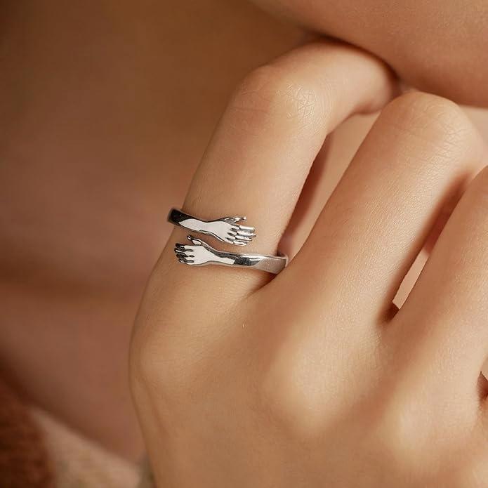 Hug Ring for Daughter/Granddaughter Valentine’s Day Gift – “I Will Always Love You” (No Ring Box) HNJZ0010
