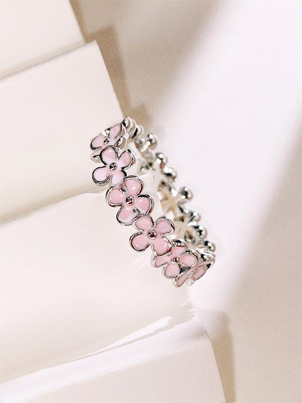 Mother's Day Gift Fashion Flower Design Cuff Ring, Unique Rings for Women, Elegant Women's Accessories for Wedding & Engagement, Casual Matching Jewelry for Party, Daily Clothing, Statement Ring HNJZ0020