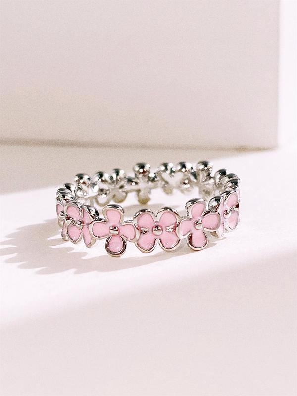 Mother's Day Gift Fashion Flower Design Cuff Ring, Unique Rings for Women, Elegant Women's Accessories for Wedding & Engagement, Casual Matching Jewelry for Party, Daily Clothing, Statement Ring HNJZ0020
