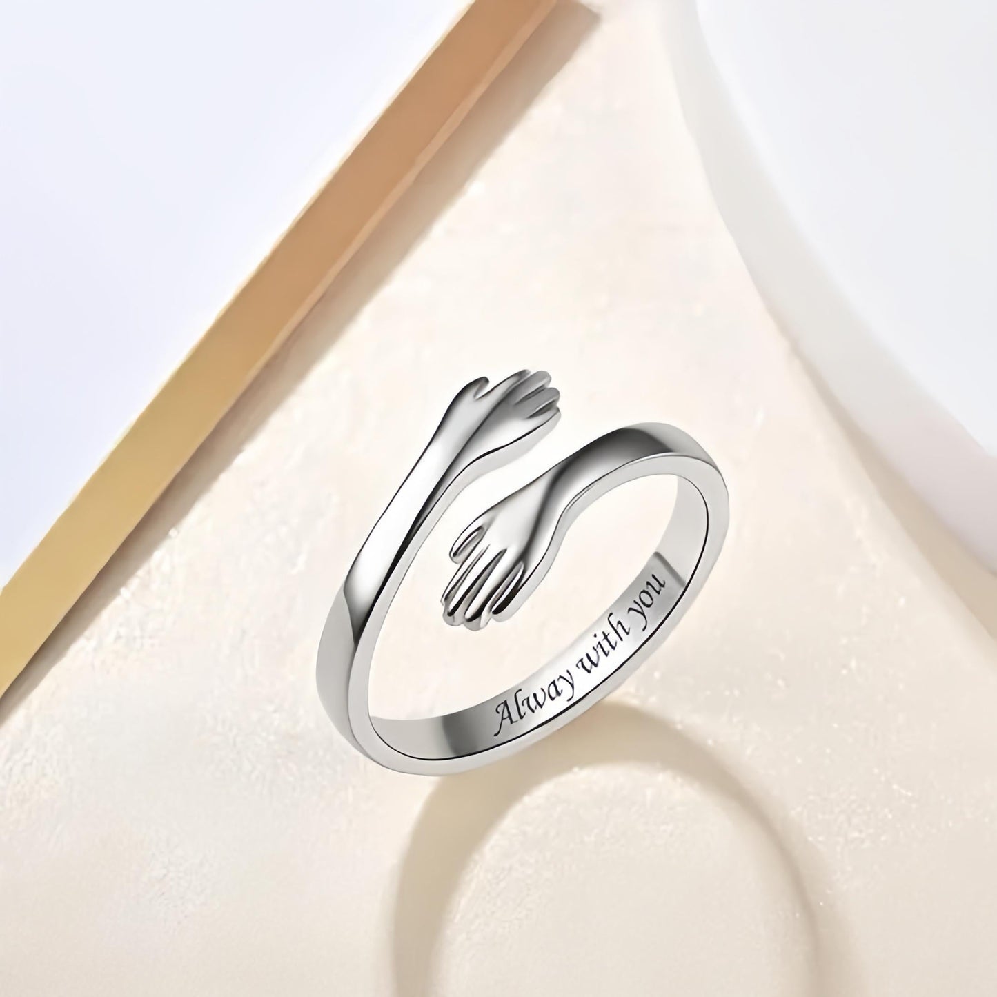 Hug Ring for Daughter/Granddaughter Valentine’s Day Gift – “I Will Always Love You” (No Ring Box) HNJZ0010