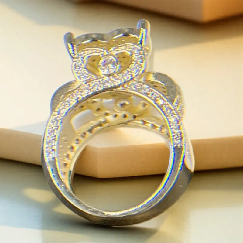 Gorgeous Heart Shape Hip Hop Gothic Cube Zirconia Ring Men's Women's Ring Unisex Ring Wedding Engagement Anniversary Ring Women's Valentine's Day Mother's Day Gift Ring Girls Everyday Casual Accessories Fashion Jewelry HNJZ0004
