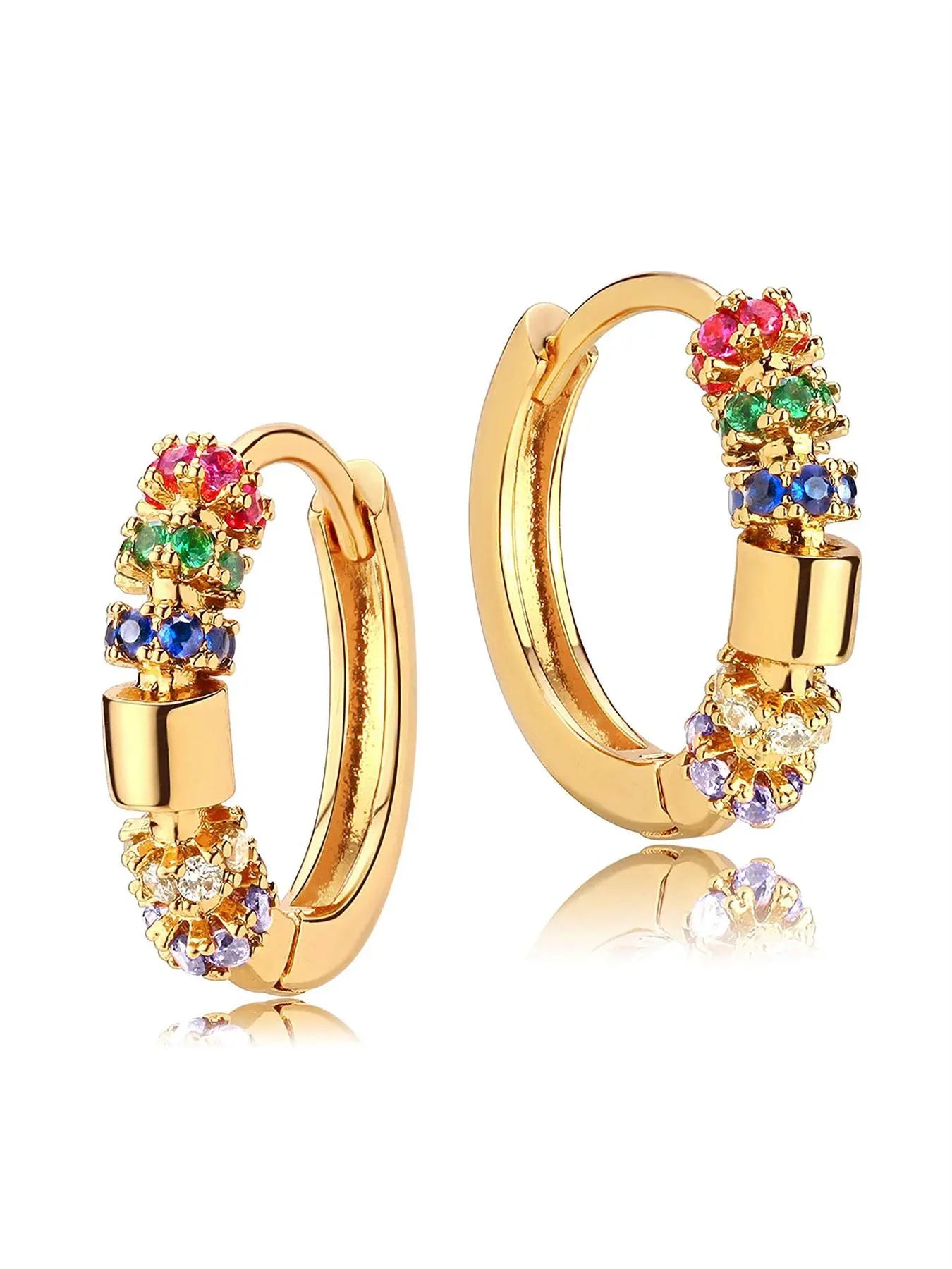 Women's Elegant Butterfly & Heart Design Hoop Earrings, Fashionable Exquisite Hoop Earrings, Trendy All-match Jewelry as Gift for Daily & Party Decor, Heart Shaped Earrings HNEH0021
