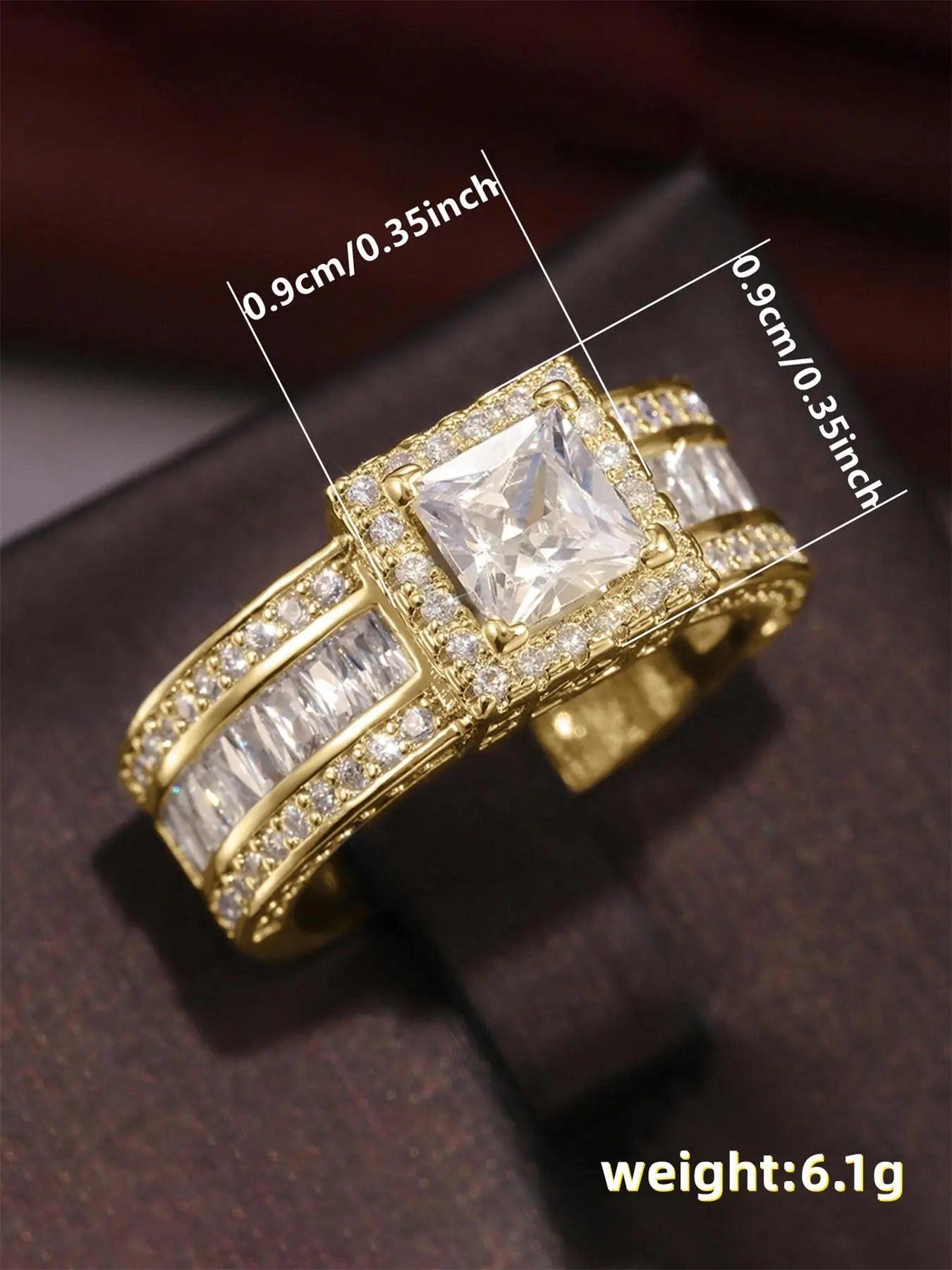 Elegant Artificial Zircon Decorated Ring, Cubic Zirconia Rings, Fashion Accessories for Women, Trendy All-match & Exquisite Jewelry for Birthday Gift HNJZ0052