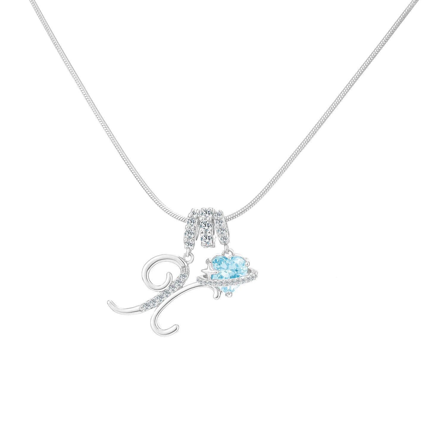 Art-designed personalized name letter necklace, free of allergenic ingredients, with adjustable size. It is an excellent Valentine's Day gift for women and girls HNXL0009