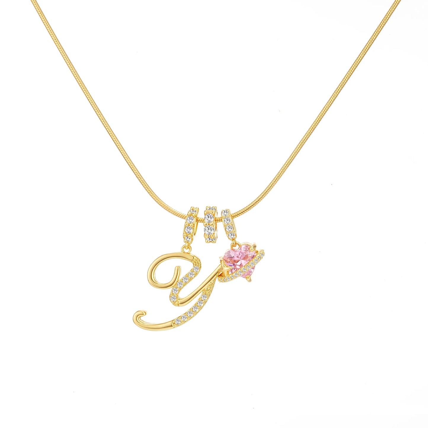 Art-designed personalized name letter necklace, free of allergenic ingredients, with adjustable size. It is an excellent Valentine's Day gift for women and girls HNXL0009