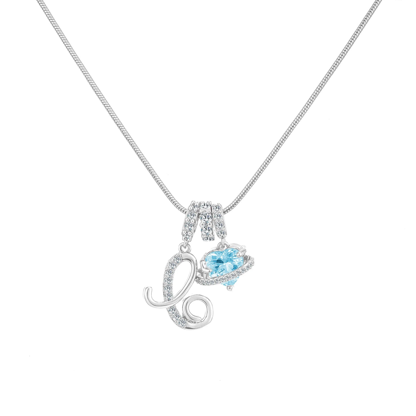 Art-designed personalized name letter necklace, free of allergenic ingredients, with adjustable size. It is an excellent Valentine's Day gift for women and girls HNXL0009