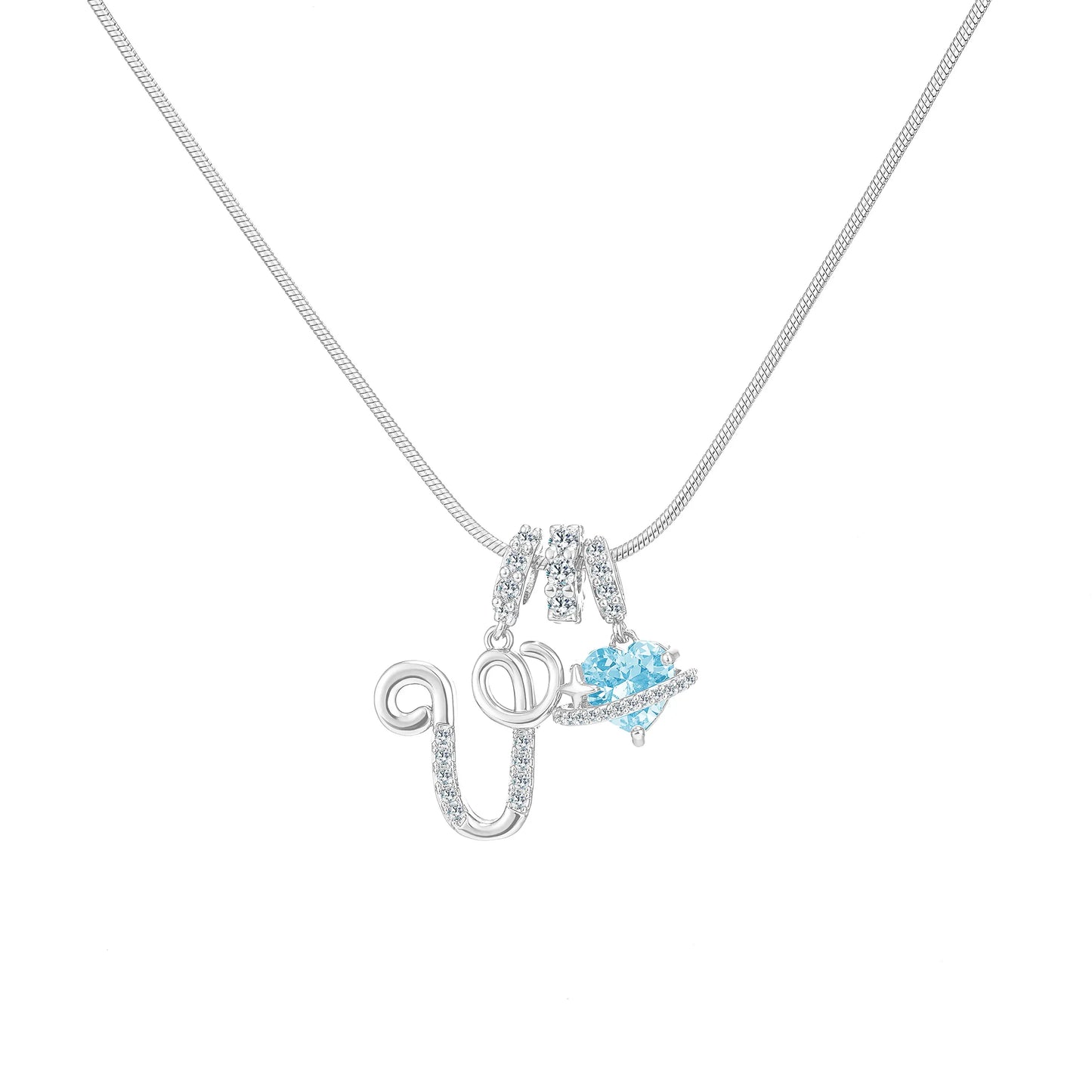 Art-designed personalized name letter necklace, free of allergenic ingredients, with adjustable size. It is an excellent Valentine's Day gift for women and girls HNXL0009