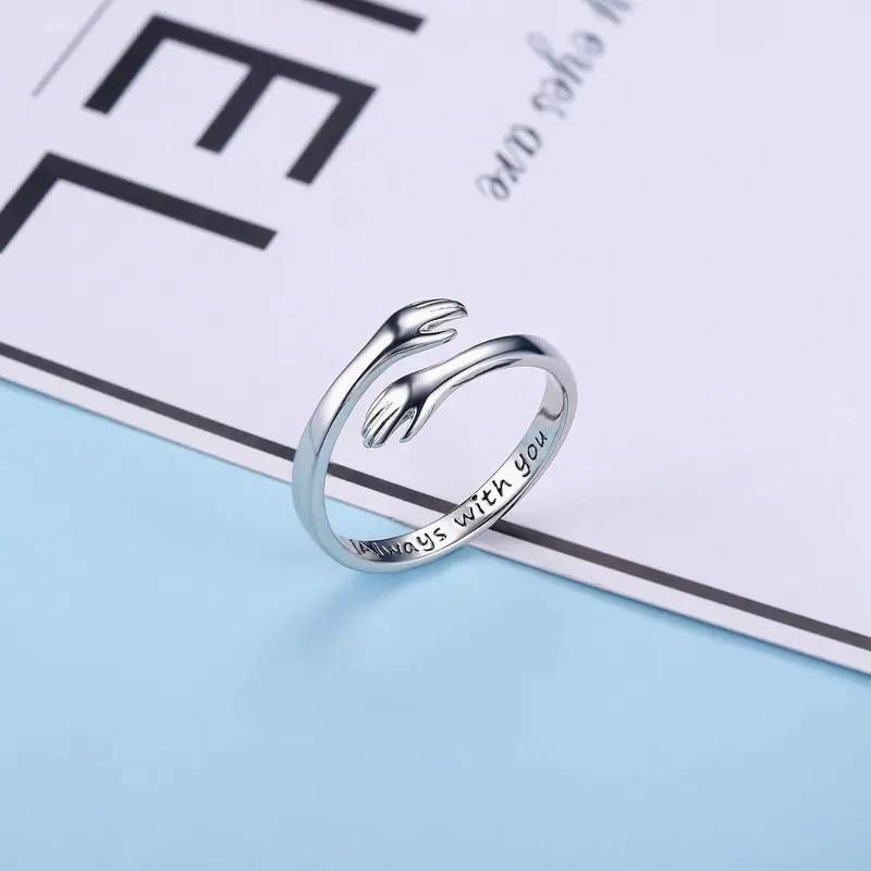 Hug Ring for Daughter/Granddaughter Valentine’s Day Gift – “I Will Always Love You” (No Ring Box) HNJZ0010