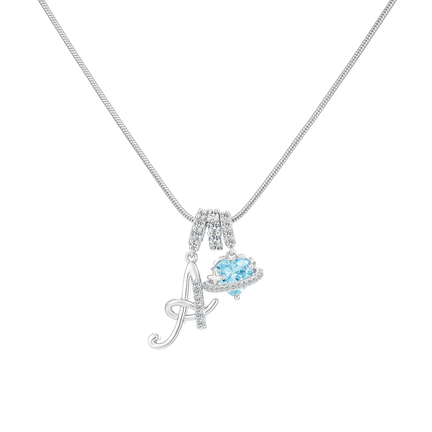 Art-designed personalized name letter necklace, free of allergenic ingredients, with adjustable size. It is an excellent Valentine's Day gift for women and girls HNXL0009