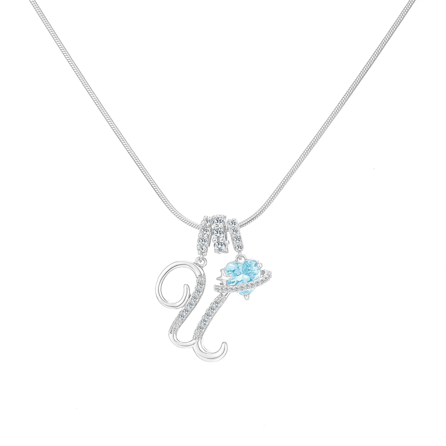 Art-designed personalized name letter necklace, free of allergenic ingredients, with adjustable size. It is an excellent Valentine's Day gift for women and girls HNXL0009