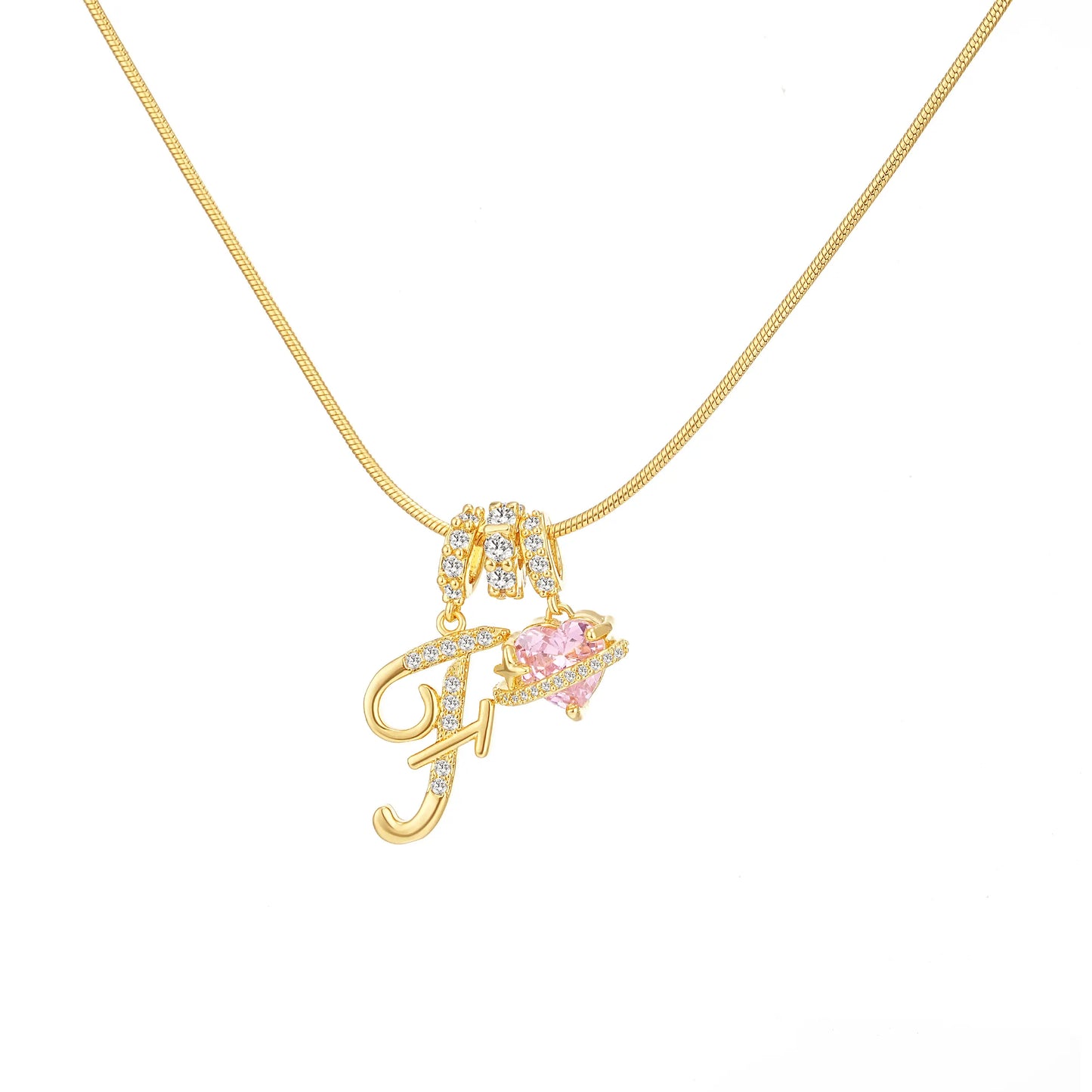 Art-designed personalized name letter necklace, free of allergenic ingredients, with adjustable size. It is an excellent Valentine's Day gift for women and girls HNXL0009