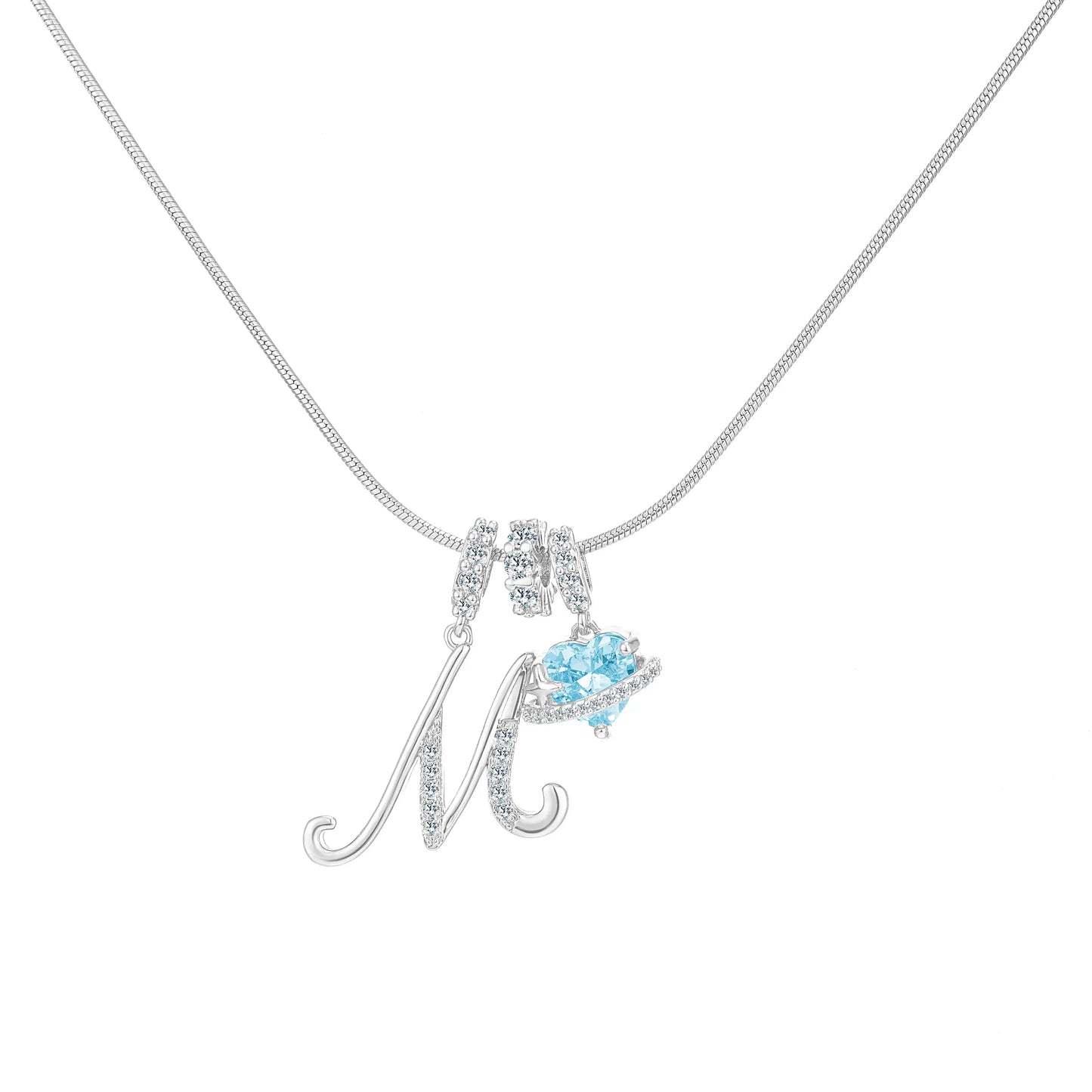 Art-designed personalized name letter necklace, free of allergenic ingredients, with adjustable size. It is an excellent Valentine's Day gift for women and girls HNXL0009