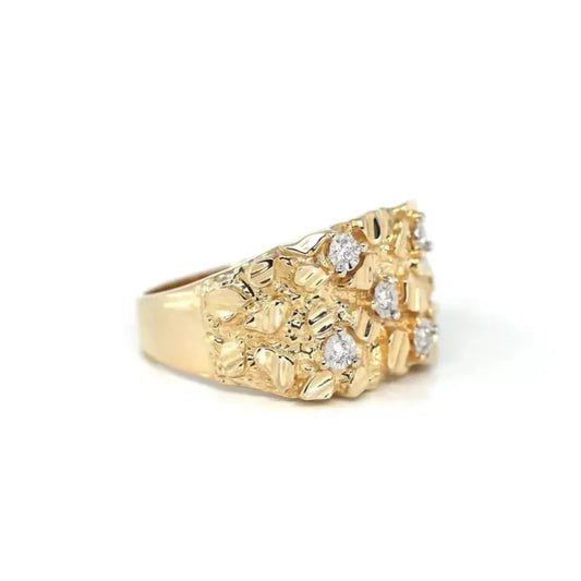 14k Gold Plated Nugget Ring HNJZ0018