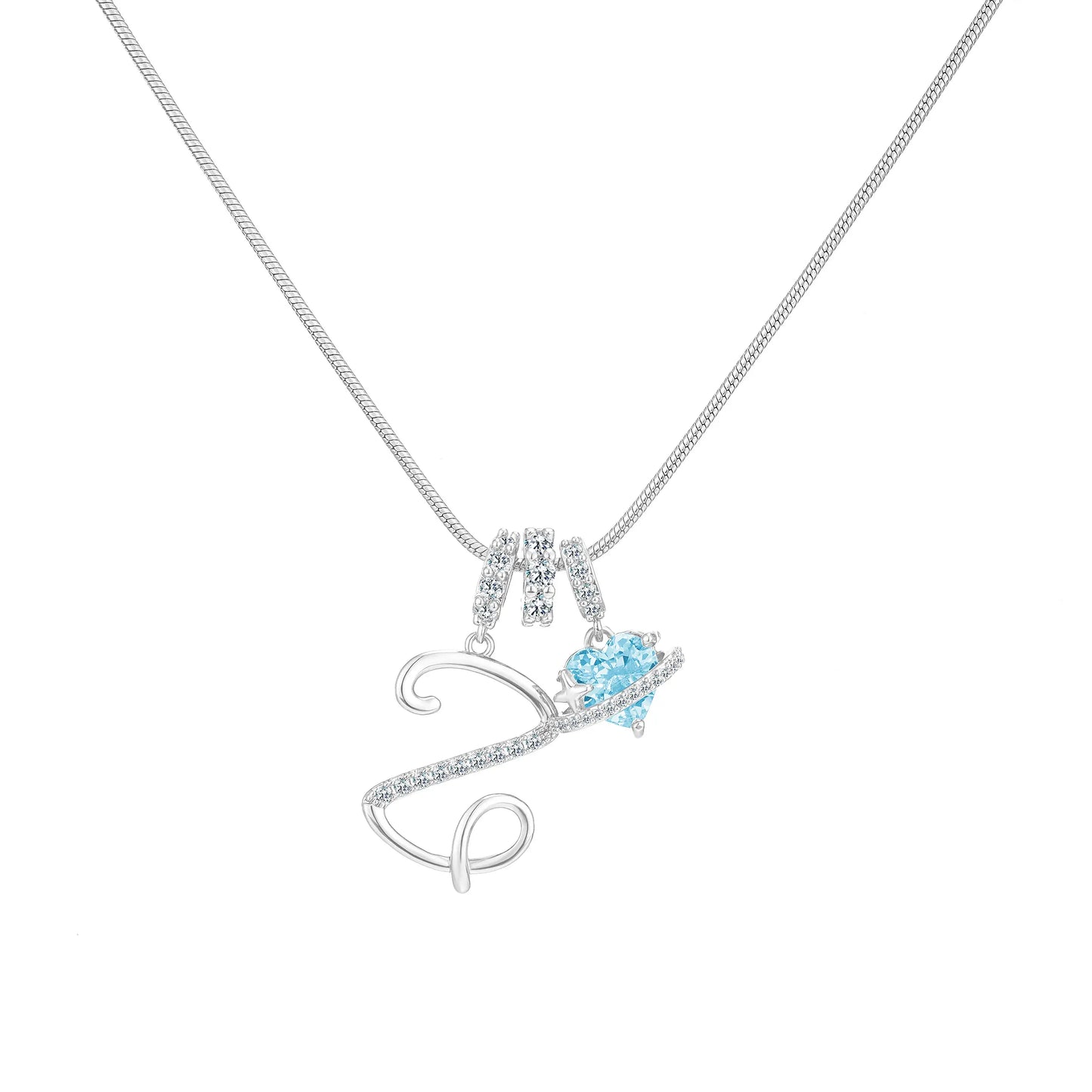 Art-designed personalized name letter necklace, free of allergenic ingredients, with adjustable size. It is an excellent Valentine's Day gift for women and girls HNXL0009