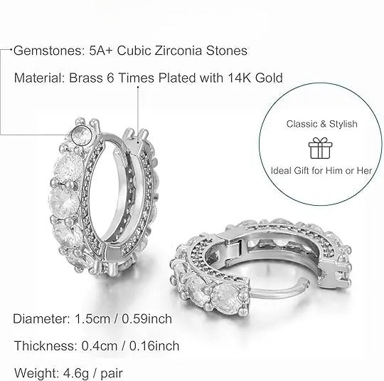 Gold Hoop Earrings for Big Ear Men Cartilage Huggie Simple Lightweight Valentine's Day Gift HNEH0005