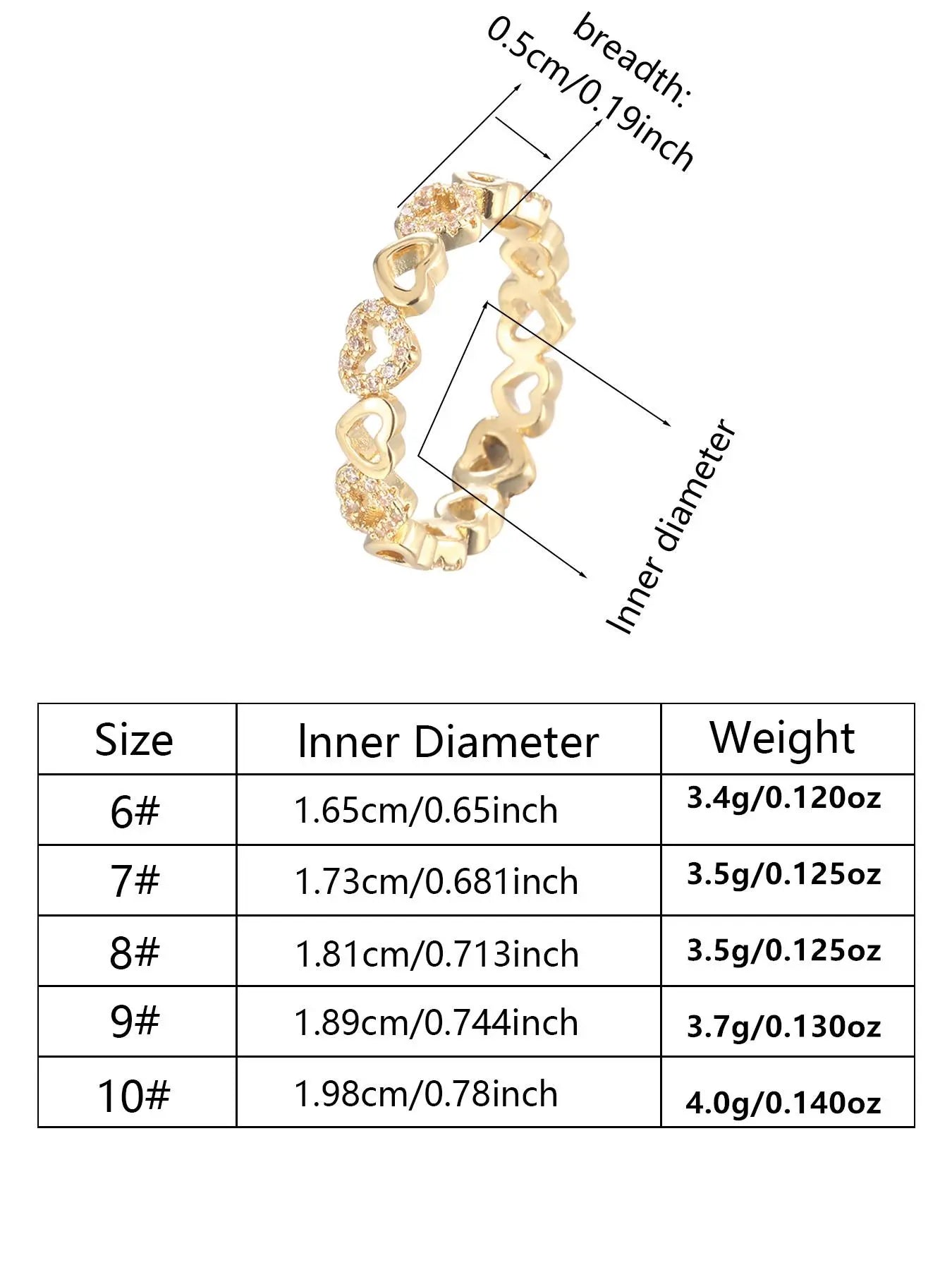 Elegant Hollow out Heart Design Rhinestone Decorated Ring, Heart Shaped Ring, Elegant Everyday Ring, Stackable Rings, Fashion Accessories for Women, Trendy All-match & Exquisite Jewelry for Birthday Gift, Dainty Stacking Rings HNJZ0038