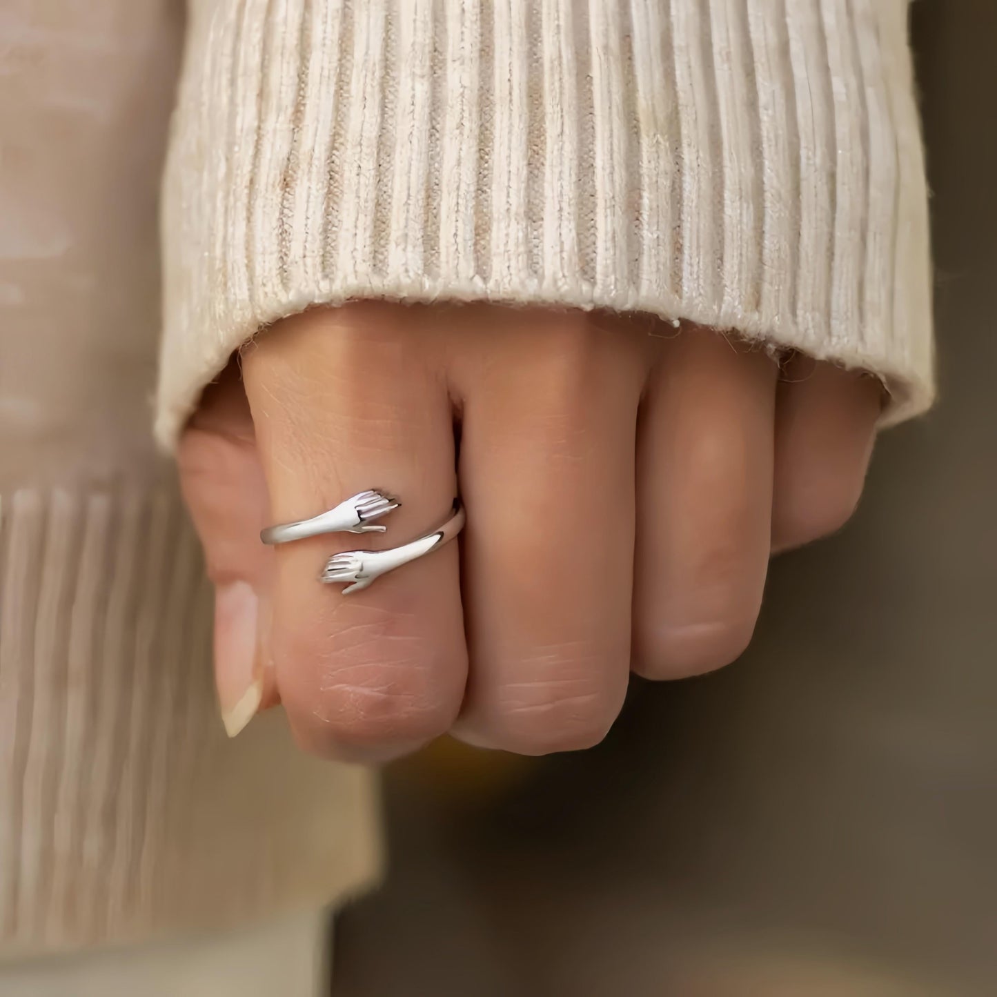 Hug Ring for Daughter/Granddaughter Valentine’s Day Gift – “I Will Always Love You” (No Ring Box) HNJZ0010