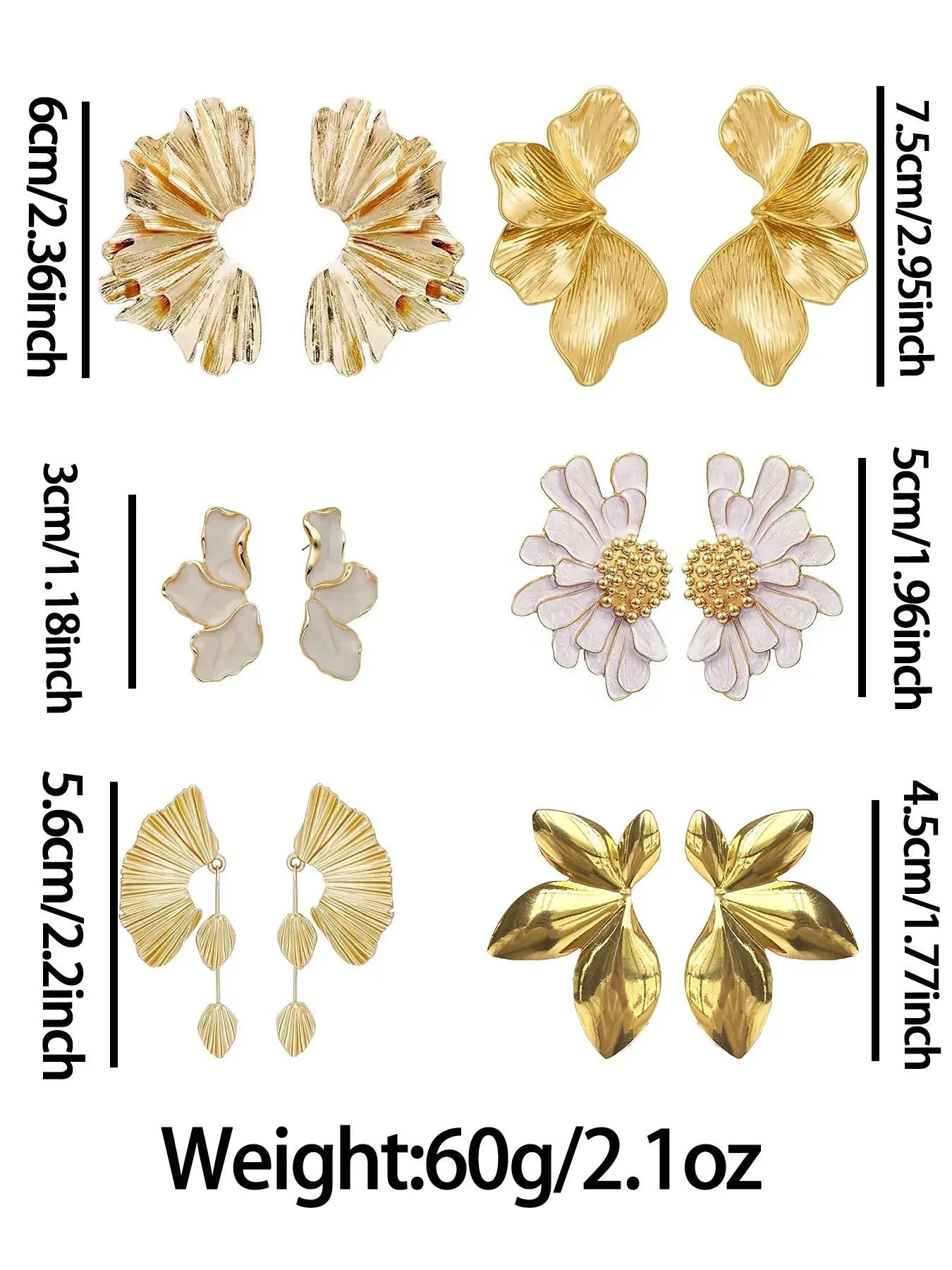 Earrings, Fashionable Jewelry Accessories for Women & Girls, Trendy All-match & Exquisite Jewelry for Birthday Gift, Dangle Earrings Set. HNEH0004